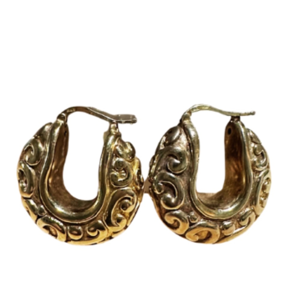 Gold Plated Silver Hoops